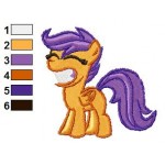 Scootaloo Laughs Embroidery Design